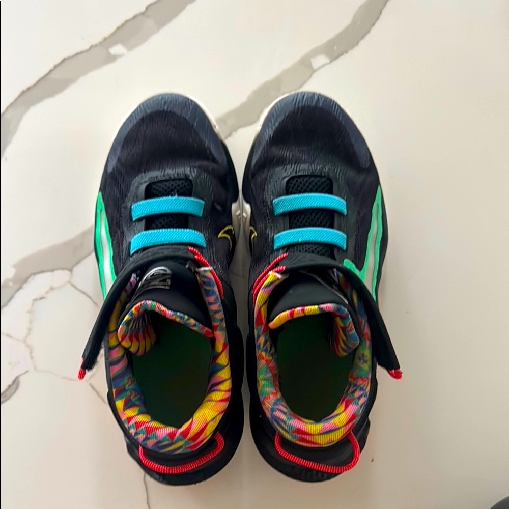 Kids Black and Green Shoes